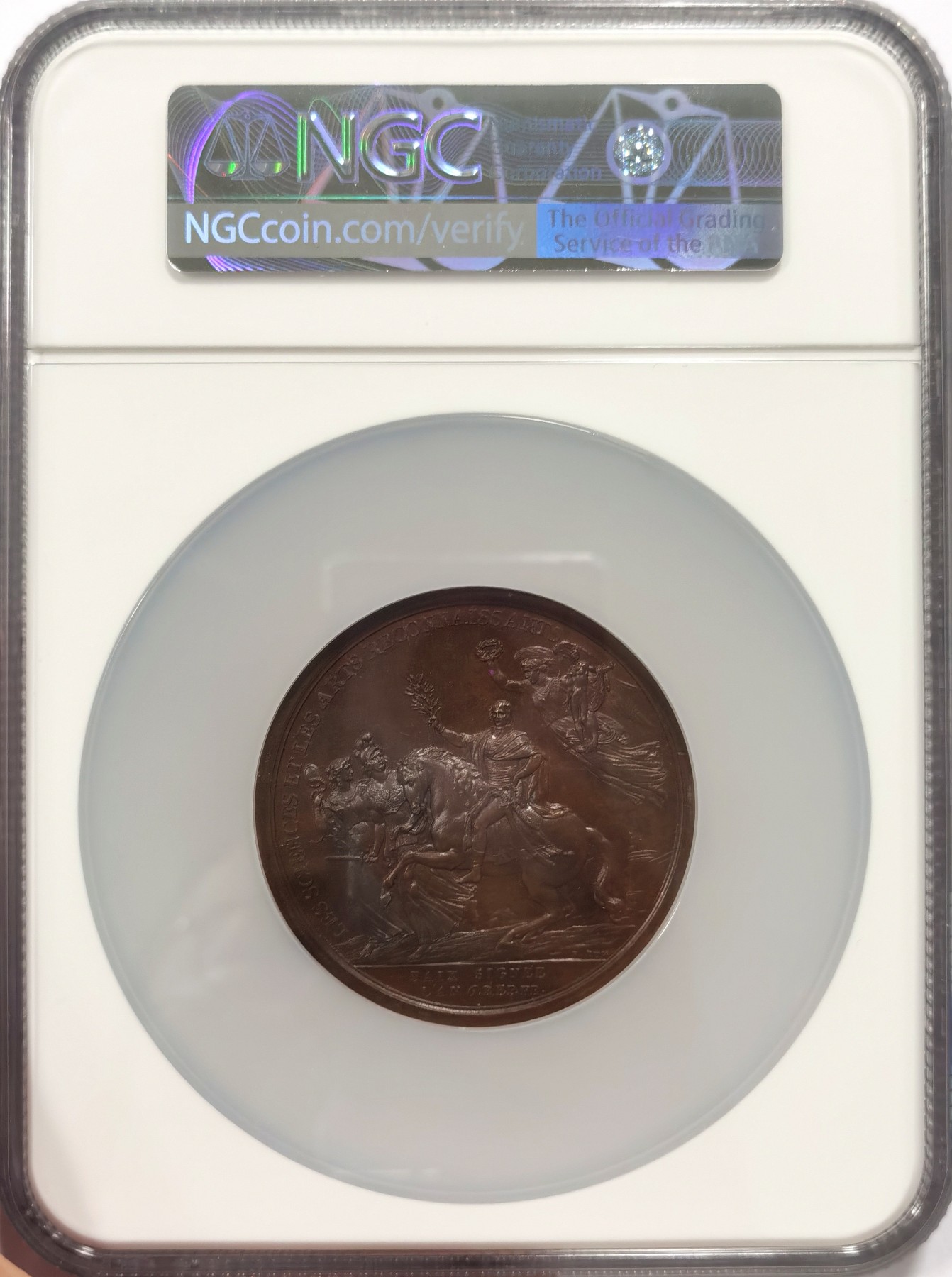 博洋堂世界钱币拍卖第047期（全场包邮） 1797年 拿破仑战争系列章之CAMPO FORMIO合约 红铜原铸 NGC MS64 高分好品