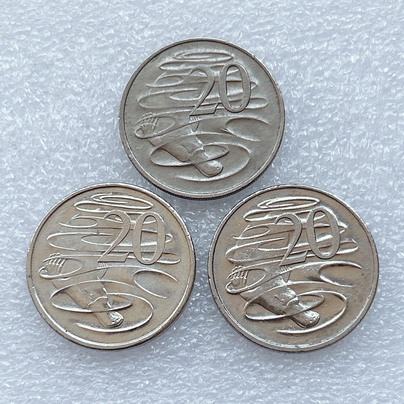 海外回流1元起拍小铺 各国钱币散币场 第1期 澳大利亚20分硬币 鸭嘴兽 三个头像版
