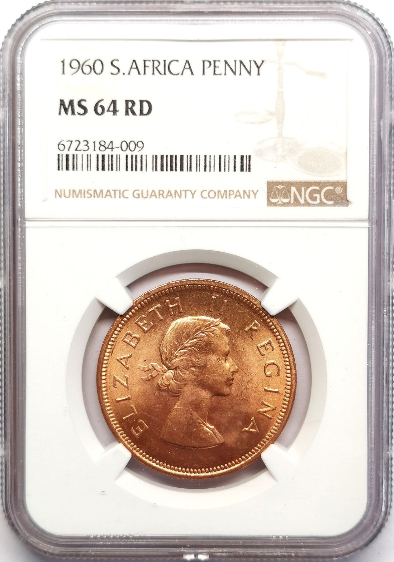 凡希社世界钱币微拍第二百五十期 1960南非伊二便士NGC-MS64