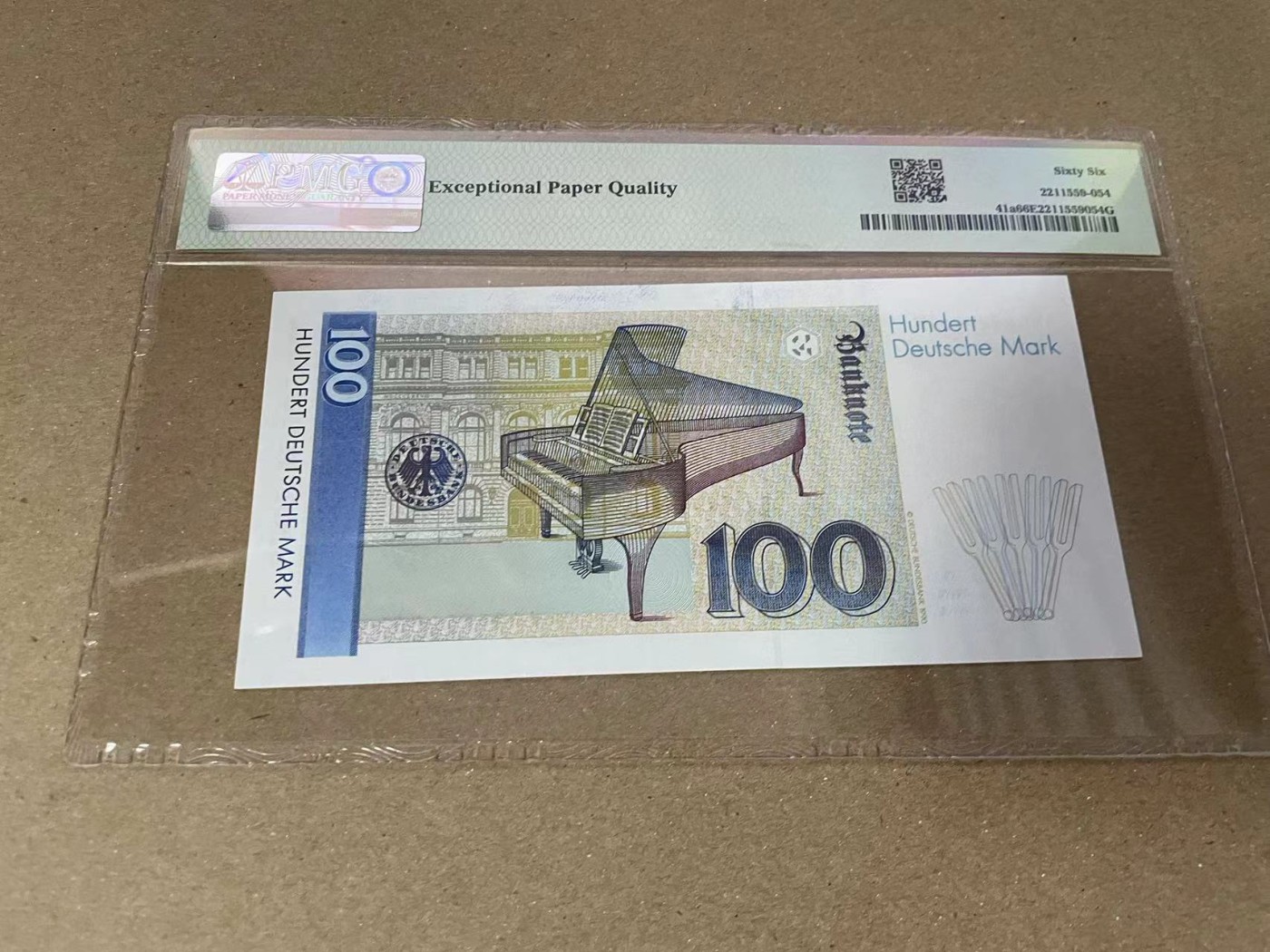 【Blue Auction】✨世界纸币精拍第380期【精】 【AA无47 初版】德国 1989年100马克 克拉拉 PMG66EPQ 