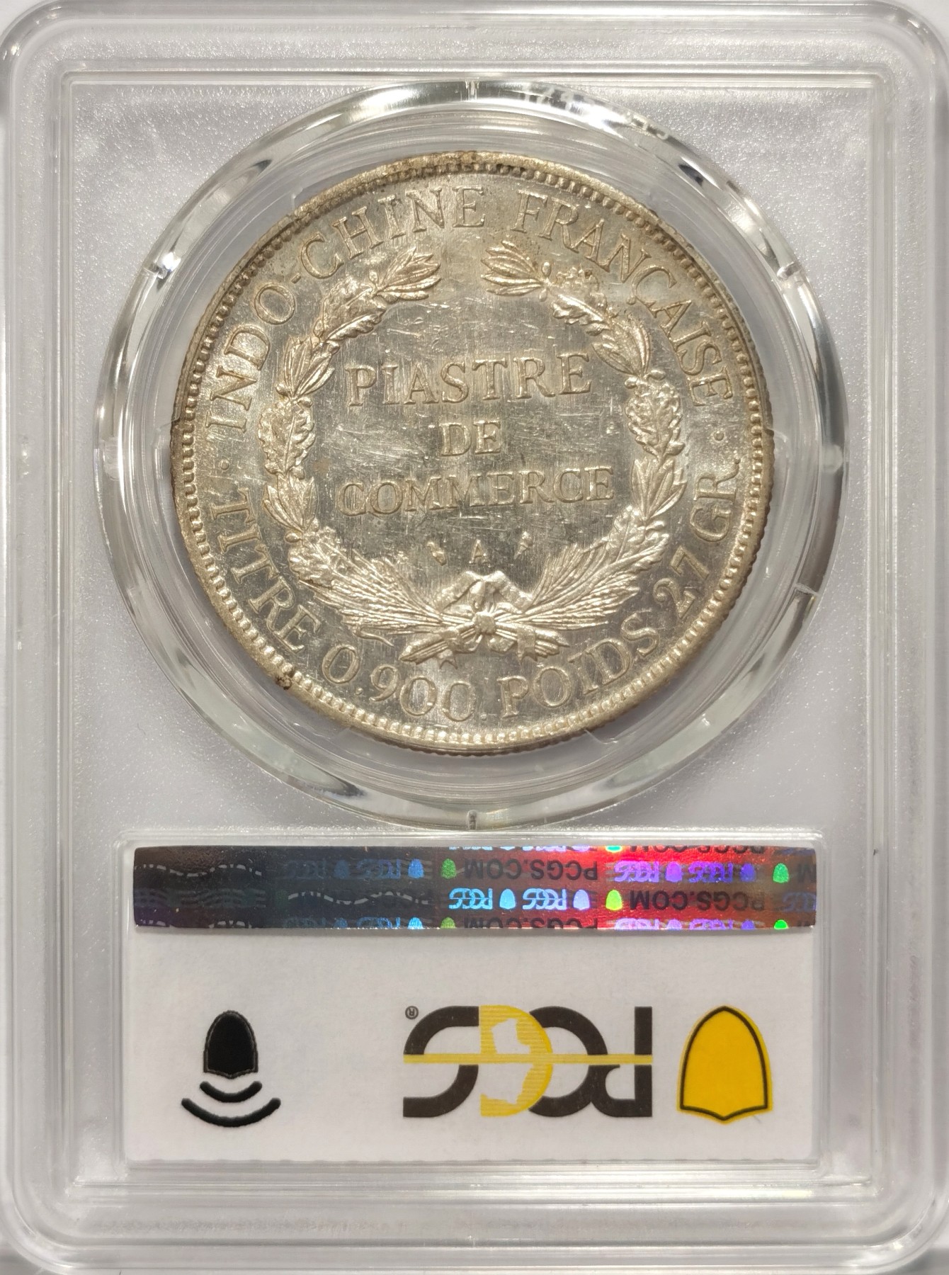 博洋堂世界钱币拍卖第047期（全场包邮） PCGS AU55 1906年A版印支坐洋，镜面原光，UNC品质，PC实属低评