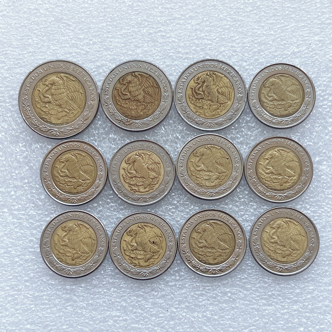 全场一元起拍 世界钱币散币场 第29期 墨西哥双色币12枚