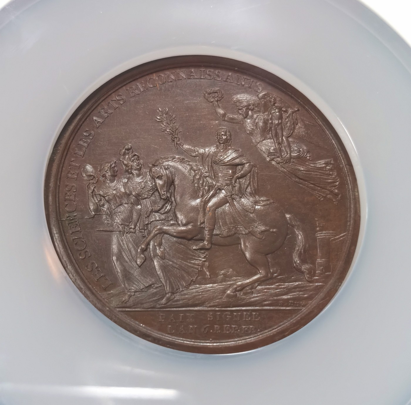 博洋堂世界钱币拍卖第047期（全场包邮） 1797年 拿破仑战争系列章之CAMPO FORMIO合约 红铜原铸 NGC MS64 高分好品