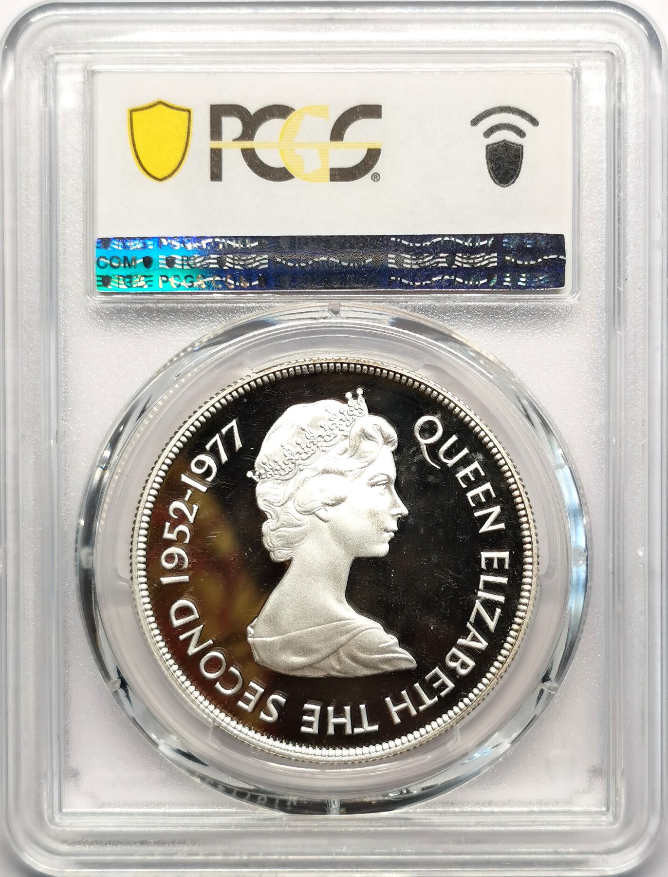 凡希社世界钱币微拍第二百五十期 1977圣赫勒拿伊二加冕25周年纪念大银精铸PCGS-PF69DCAM