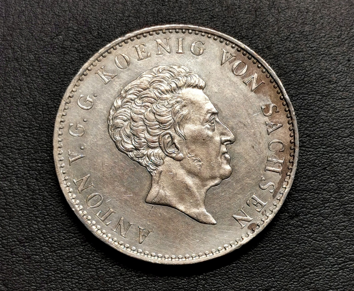 凡希社世界钱币微拍第二百五十期 1835萨克森泰勒 细节极好有老洗