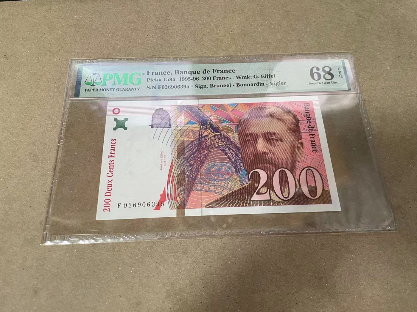 【Blue Auction】✨世界纸币精拍第380期【精】 【无47】法国 1995-96年200法郎 PMG68EPQ 超高分