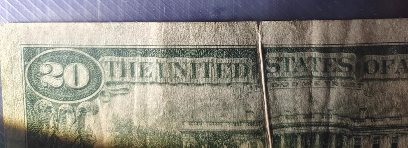 EF 美国纸币 1963年A版 20元美金纸币 错版币 EF 美国纸币 1963年A版 20元美金纸币 错版币