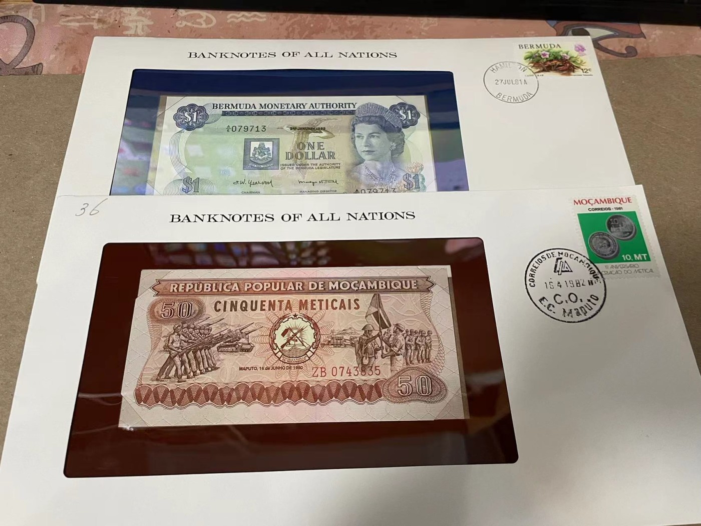 【Blue Auction】✨世界纸币精拍第380期【精】 【一组6张】多国邮币封一组 具体见详图 