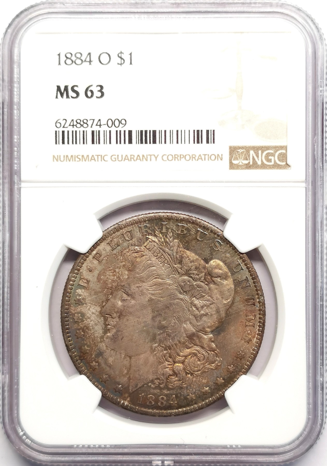 凡希社世界钱币微拍第二百五十期 1884O美国摩根壹元NGC-MS63