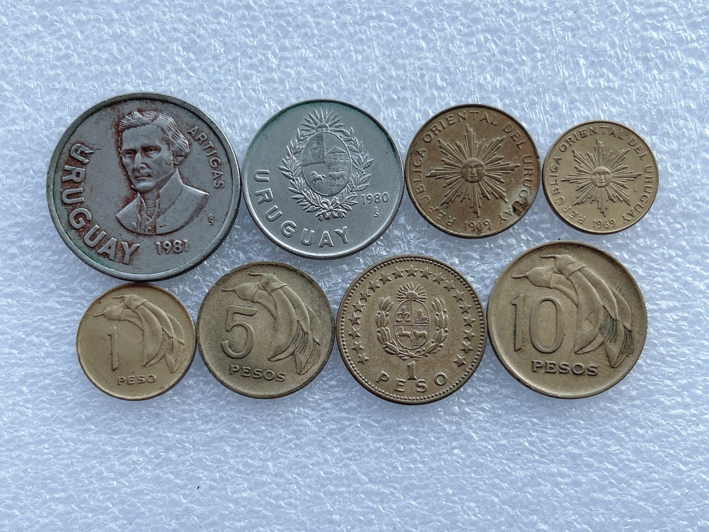 全场一元起拍 世界钱币散币场 第29期 乌拉圭 不同版本 无重复
