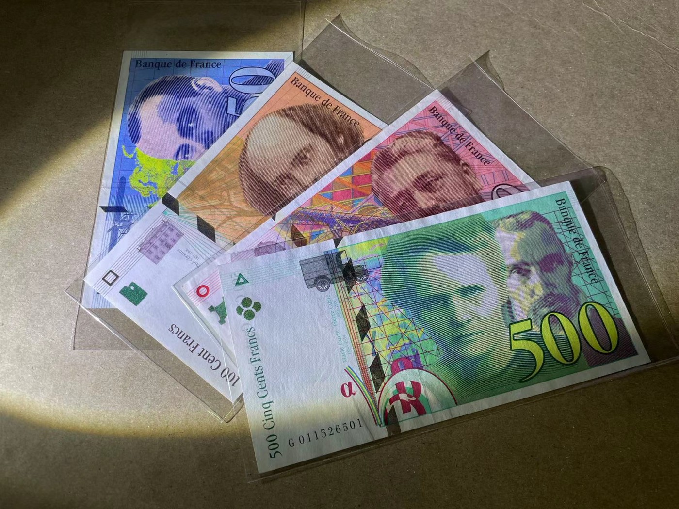 【Blue Auction】✨世界纸币精拍第380期【精】 【一组4张】法国 末版50-500法郎 品相如图