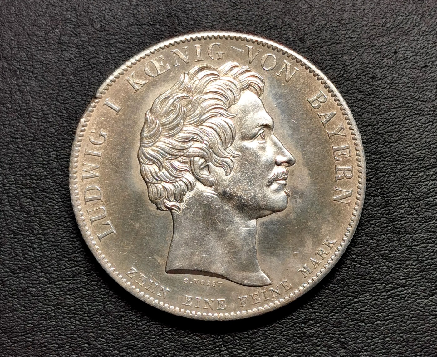 凡希社世界钱币微拍第二百五十期 1828巴伐利亚王室纪念泰勒大银 细节AU有老洗