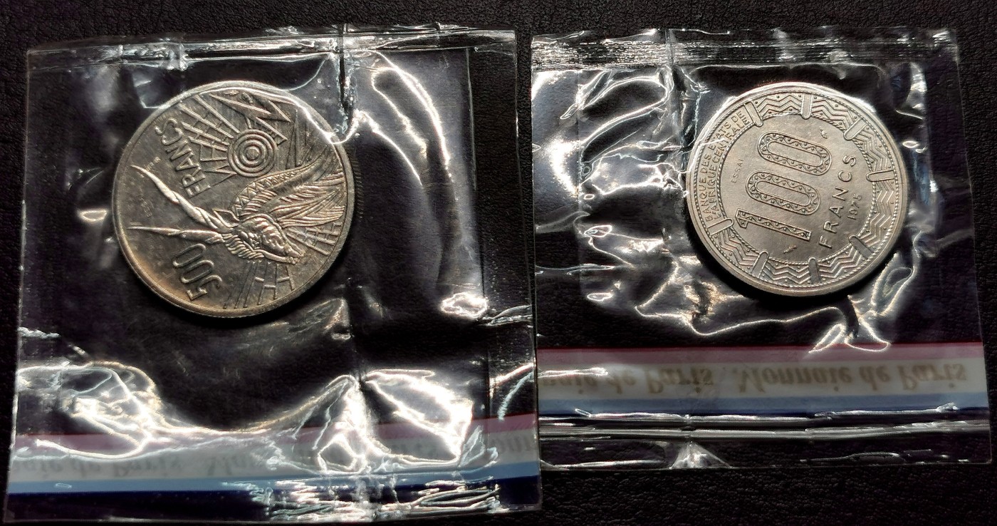 凡希社世界钱币微拍第二百五十期 中非&喀麦隆FDC两枚原厂塑封！