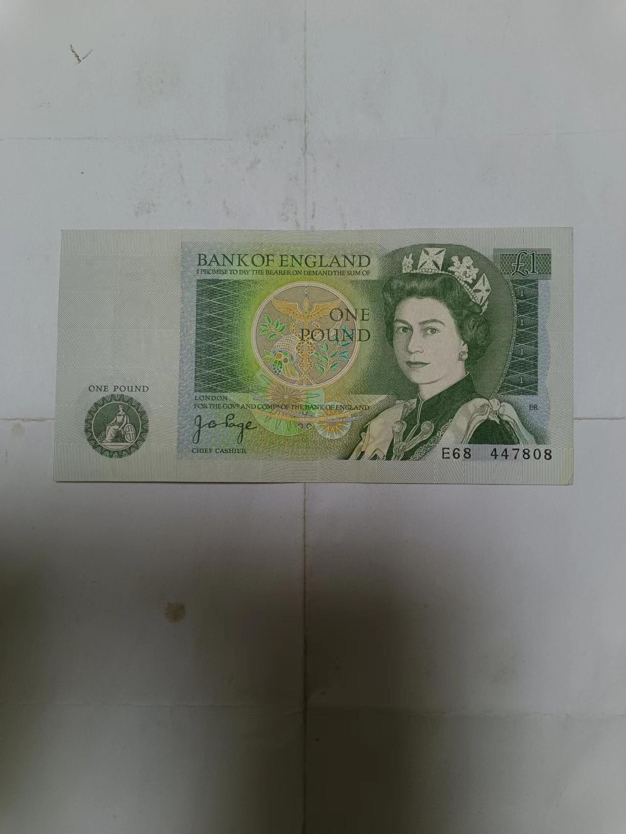 【20231014】非全新纸币第七十七场 英国D序列1镑，好品