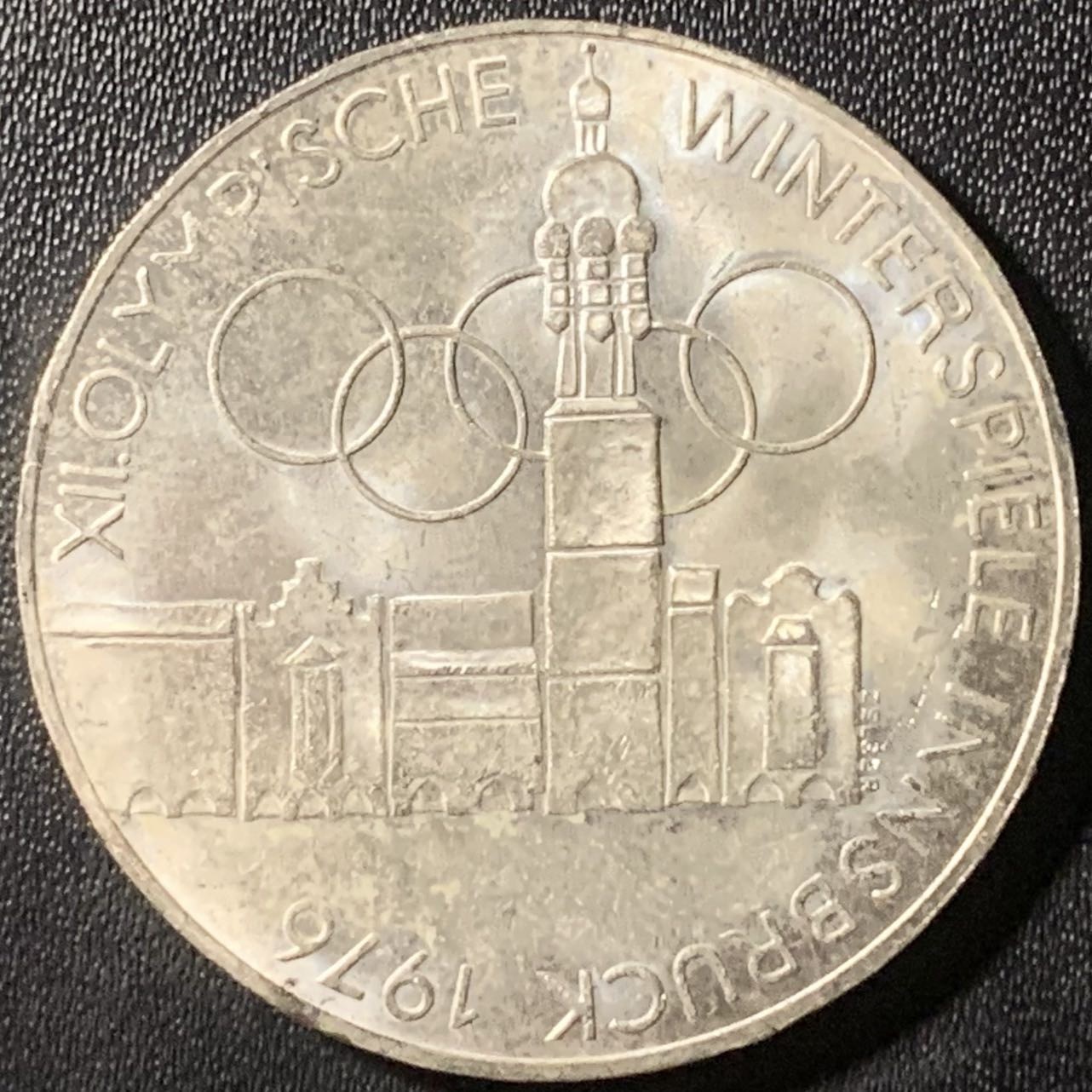 紫瑗钱币——第315期拍卖 奥地利 1976年 因斯布鲁克冬奥运 主会场 100先令 24克 0.64银 UNC