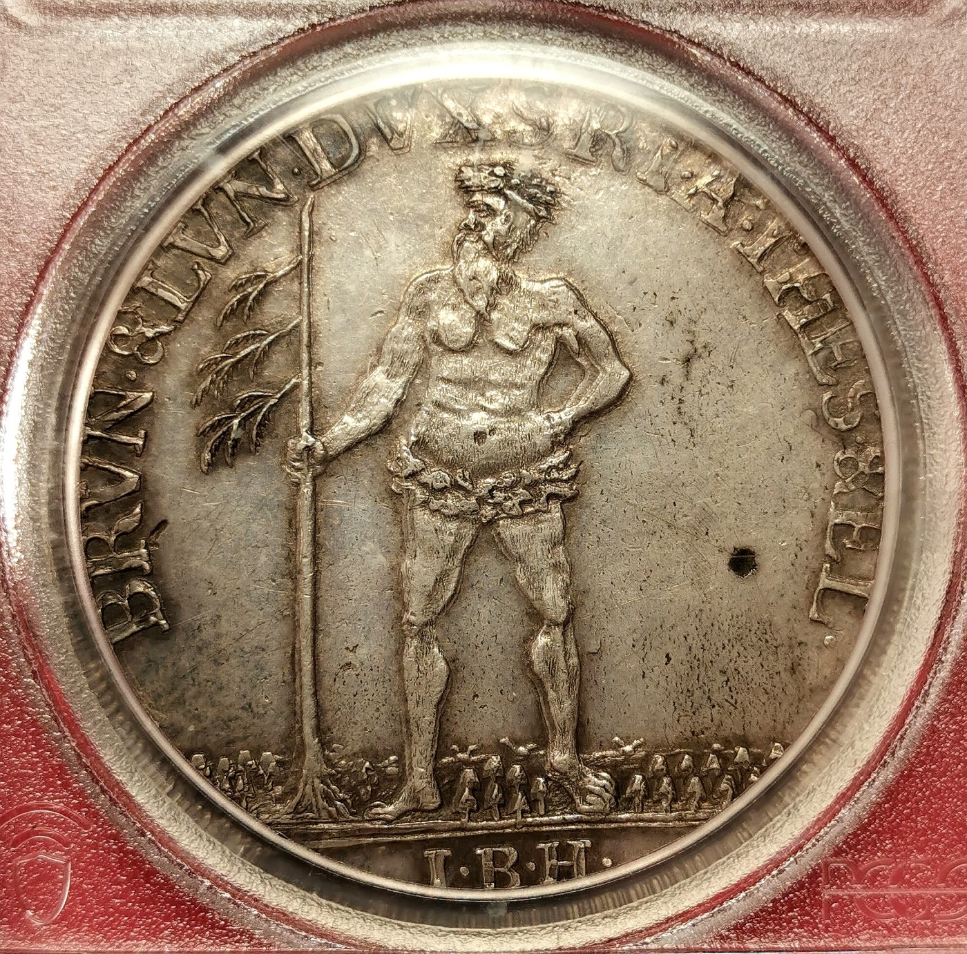 凡希社世界钱币微拍第二百五十期 荐！1755布伦瑞克吕内堡汉诺威 野人大型泰勒PCGS-MS62收藏级品质！