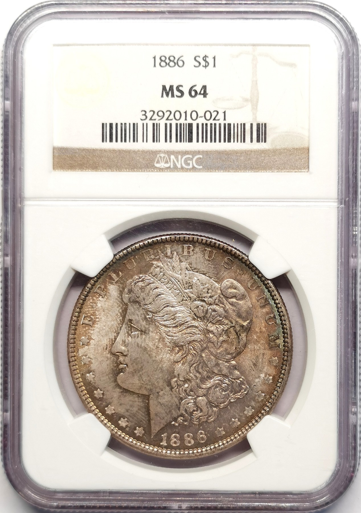 凡希社世界钱币微拍第二百五十期 1886美国摩根壹元NGC-MS64