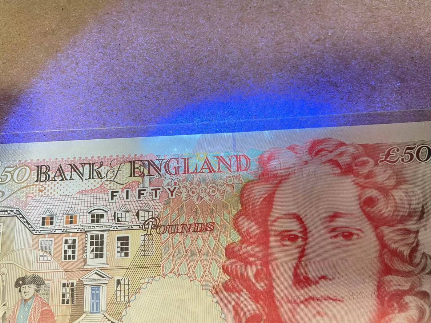 【Blue Auction】✨世界纸币精拍第380期【精】 英国 1994年50镑 UNC- 荧光斑