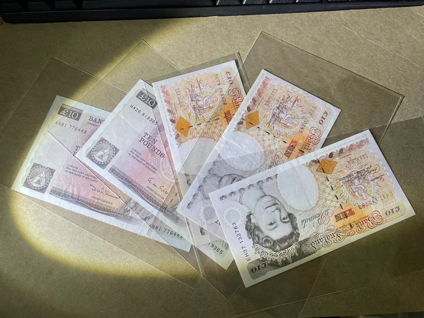 【Blue Auction】✨世界纸币精拍第380期【精】 【一组5张】英国 不同版本10镑一组 品相如图