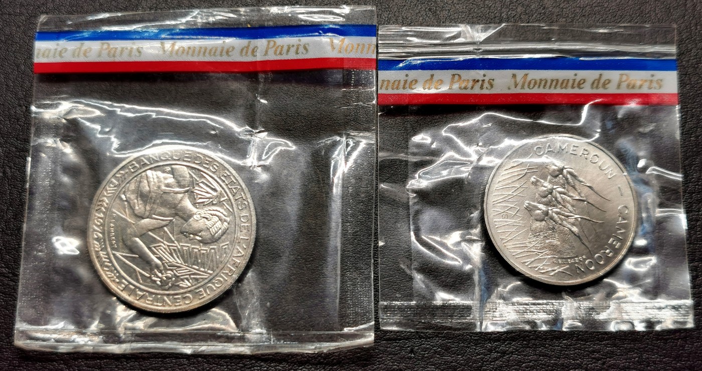 凡希社世界钱币微拍第二百五十期 中非&喀麦隆FDC两枚原厂塑封！