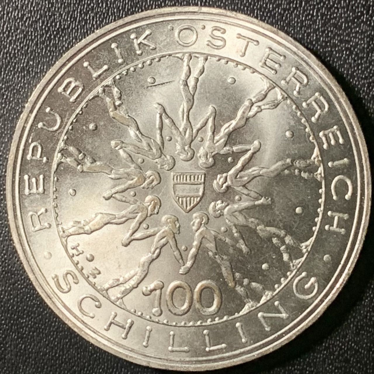 紫瑗钱币——第315期拍卖 奥地利 1978年 迪恩克鲁特战役700周年 100先令 24克 0.64银 UNC