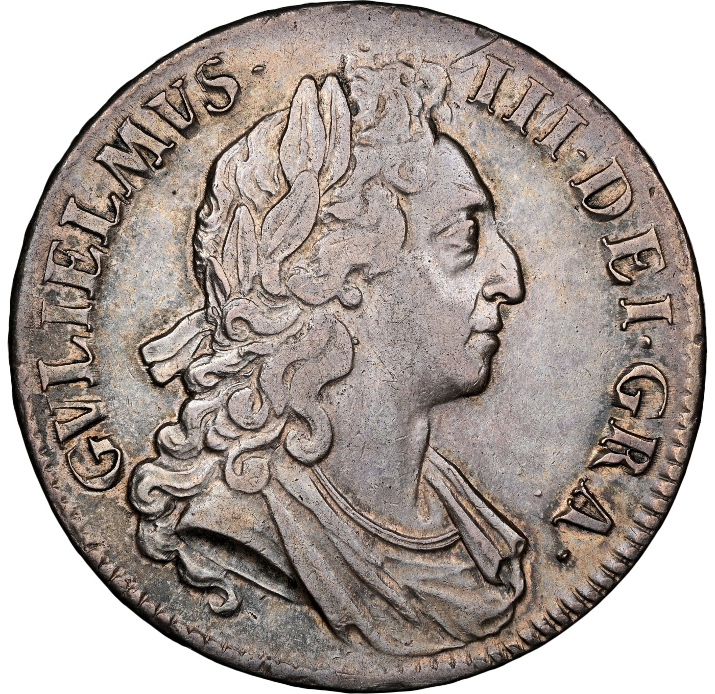 博洋堂世界钱币拍卖第047期（全场包邮） NGC XF45 英国1695年威廉三世1克朗大银币，味道佳