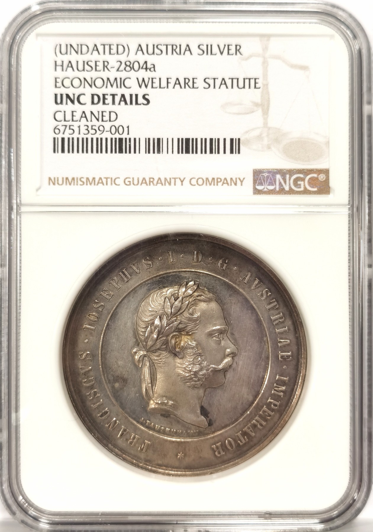 博洋堂世界钱币拍卖第047期（全场包邮） 奥地利 弗兰茨小银章 NGC UNC DETAILS