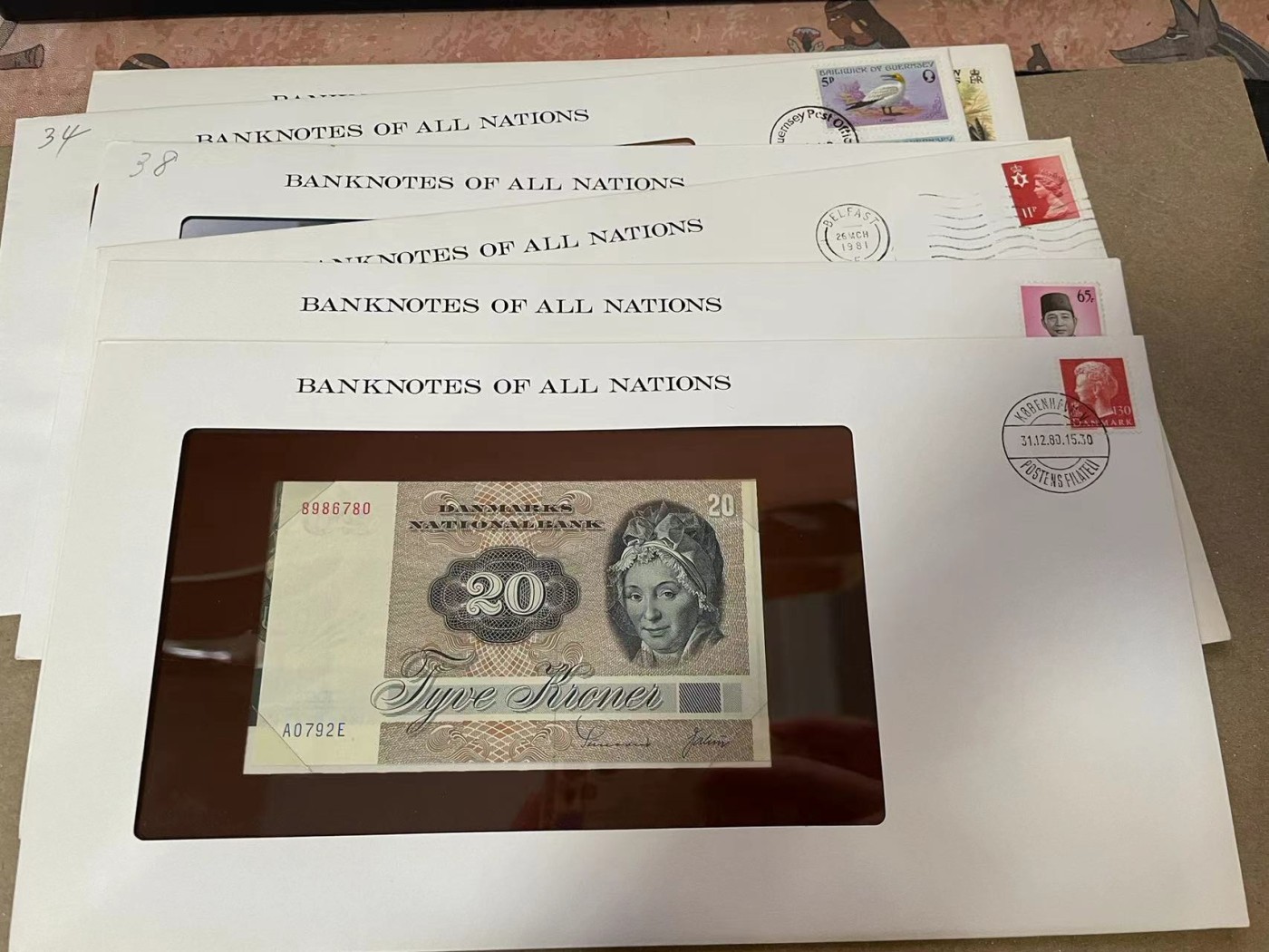 【Blue Auction】✨世界纸币精拍第380期【精】 【一组6张】多国邮币封一组 具体见详图 