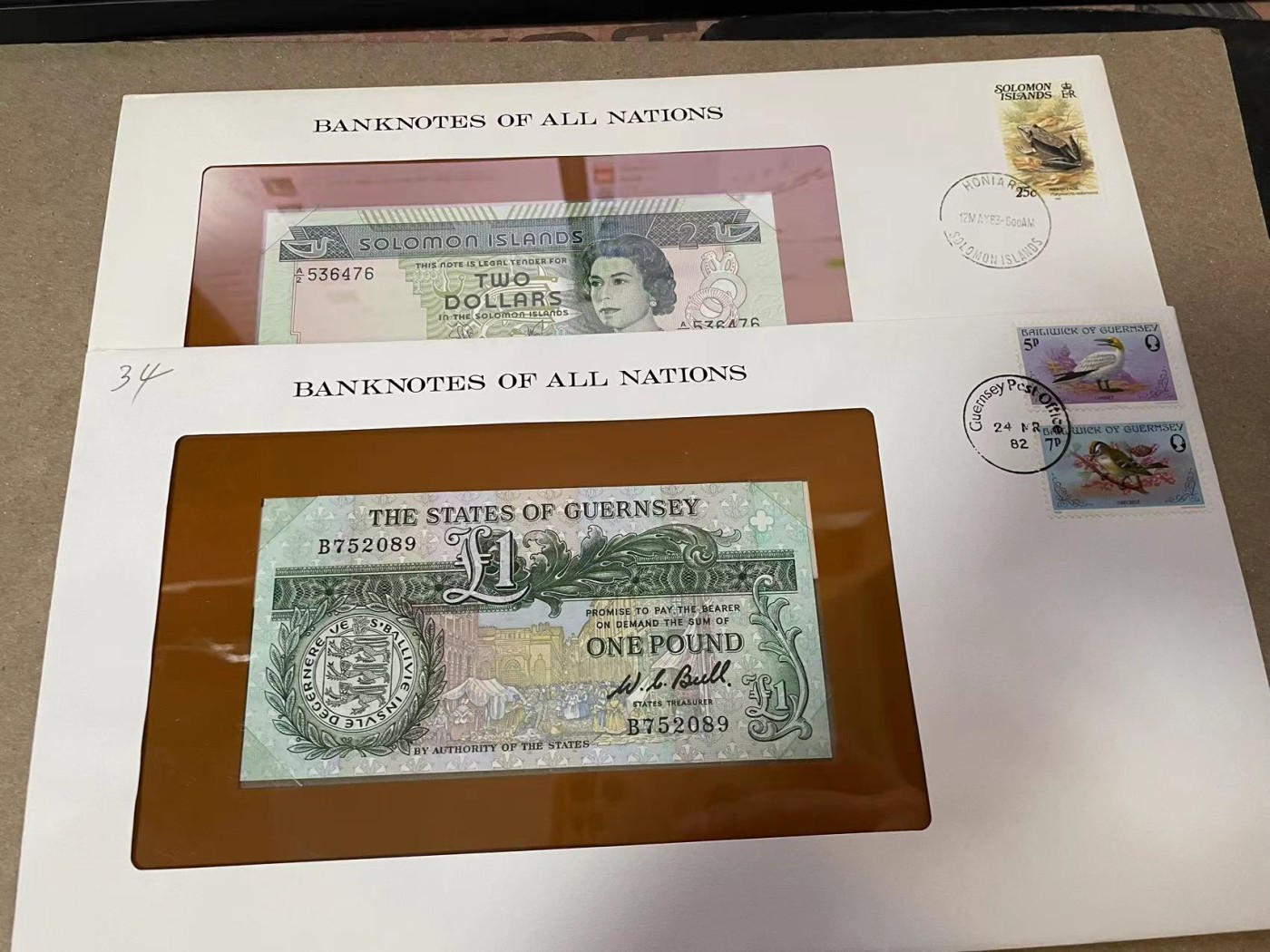 【Blue Auction】✨世界纸币精拍第380期【精】 【一组6张】多国邮币封一组 具体见详图 