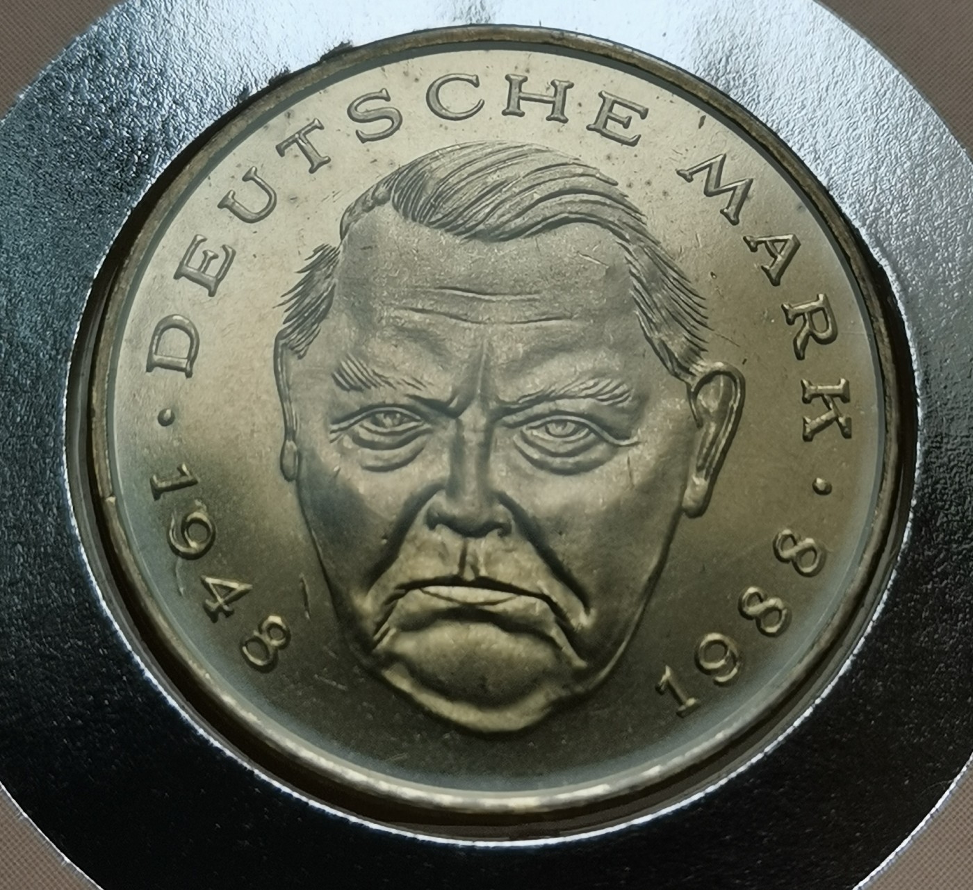 瓶子🏺第113期拍卖会  西德1989年2马克 政治家艾哈德 原封