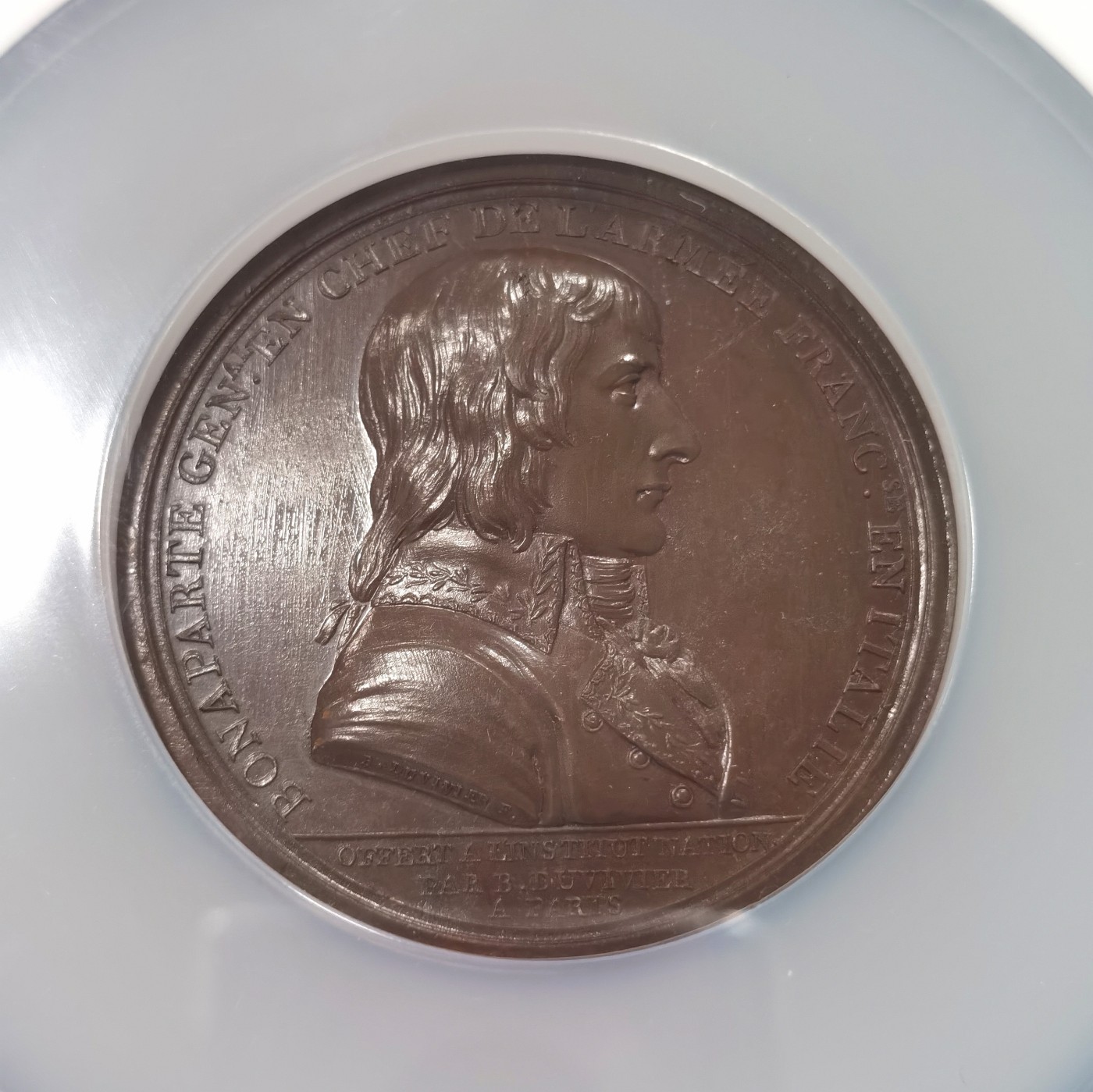 博洋堂世界钱币拍卖第047期（全场包邮） 1797年 拿破仑战争系列章之CAMPO FORMIO合约 红铜原铸 NGC MS64 高分好品