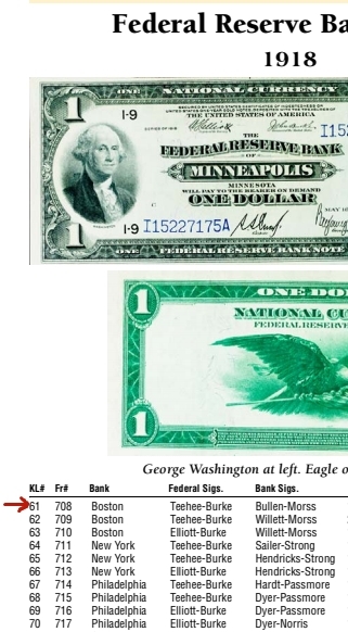 【Blue Auction】✨世界纸币精拍第380期【精】  【AA冠88尾无47 好号难得 最早Fr版本708】美国 1918年1美金 华盛顿 飞鹰 雕刻非常精美 PMG64EPQ 大票幅  早期老美金已经涨了不少  