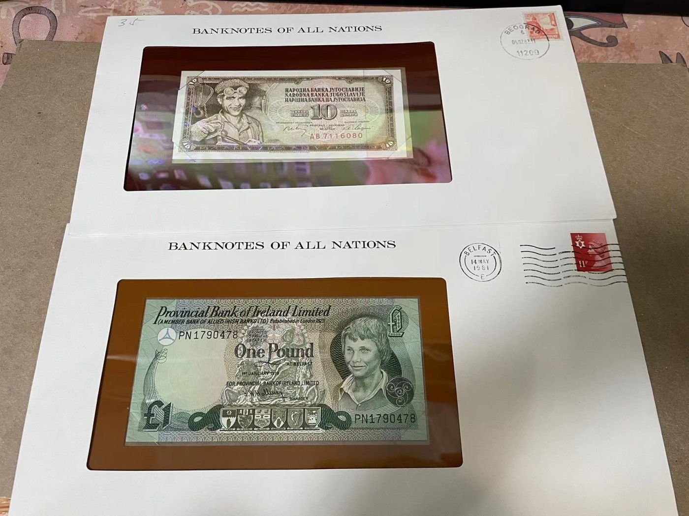 【Blue Auction】✨世界纸币精拍第380期【精】 【一组6张】多国邮币封一组 具体见详图 