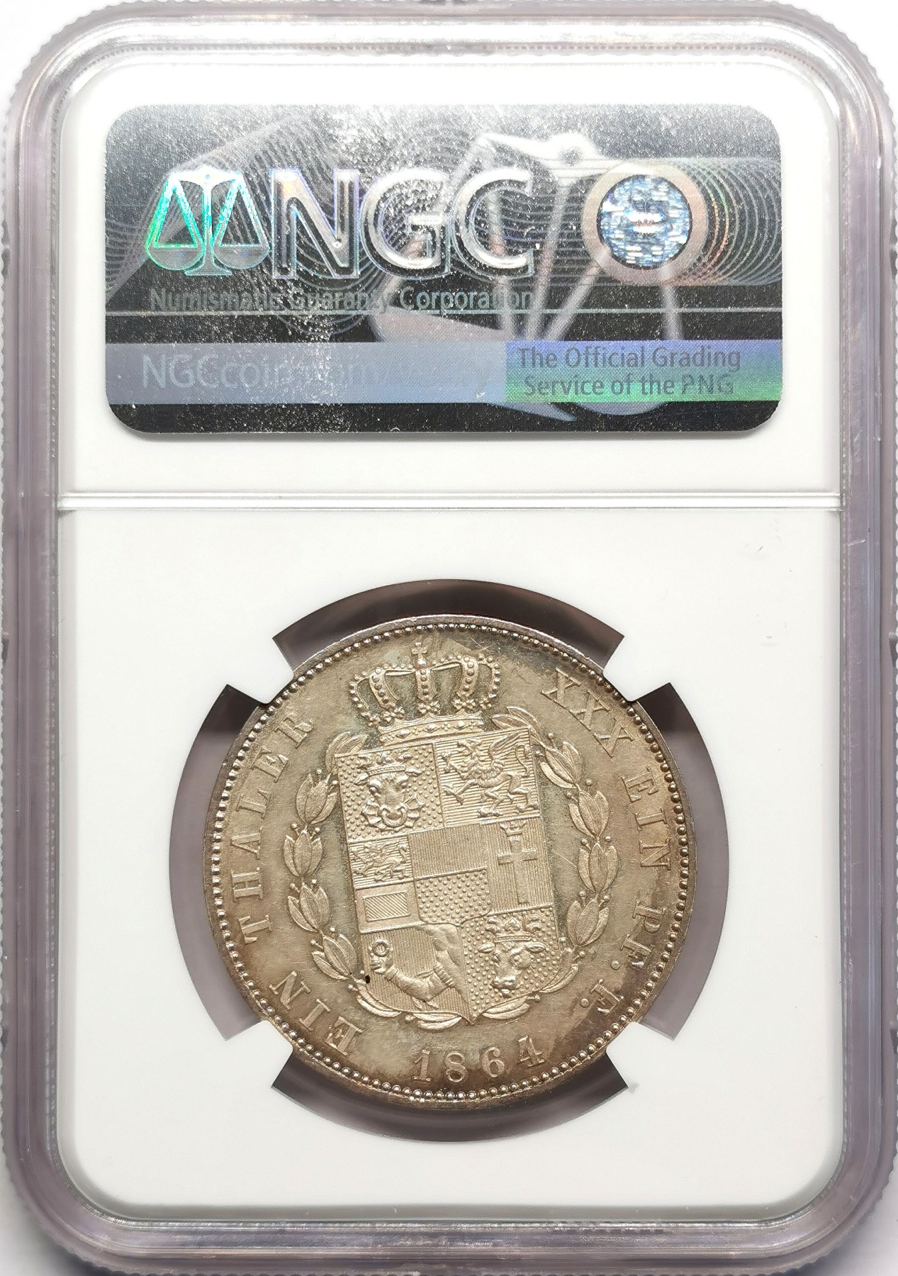 凡希社世界钱币微拍第二百五十期 1864梅克伦堡什未林泰勒NGC-UNCD