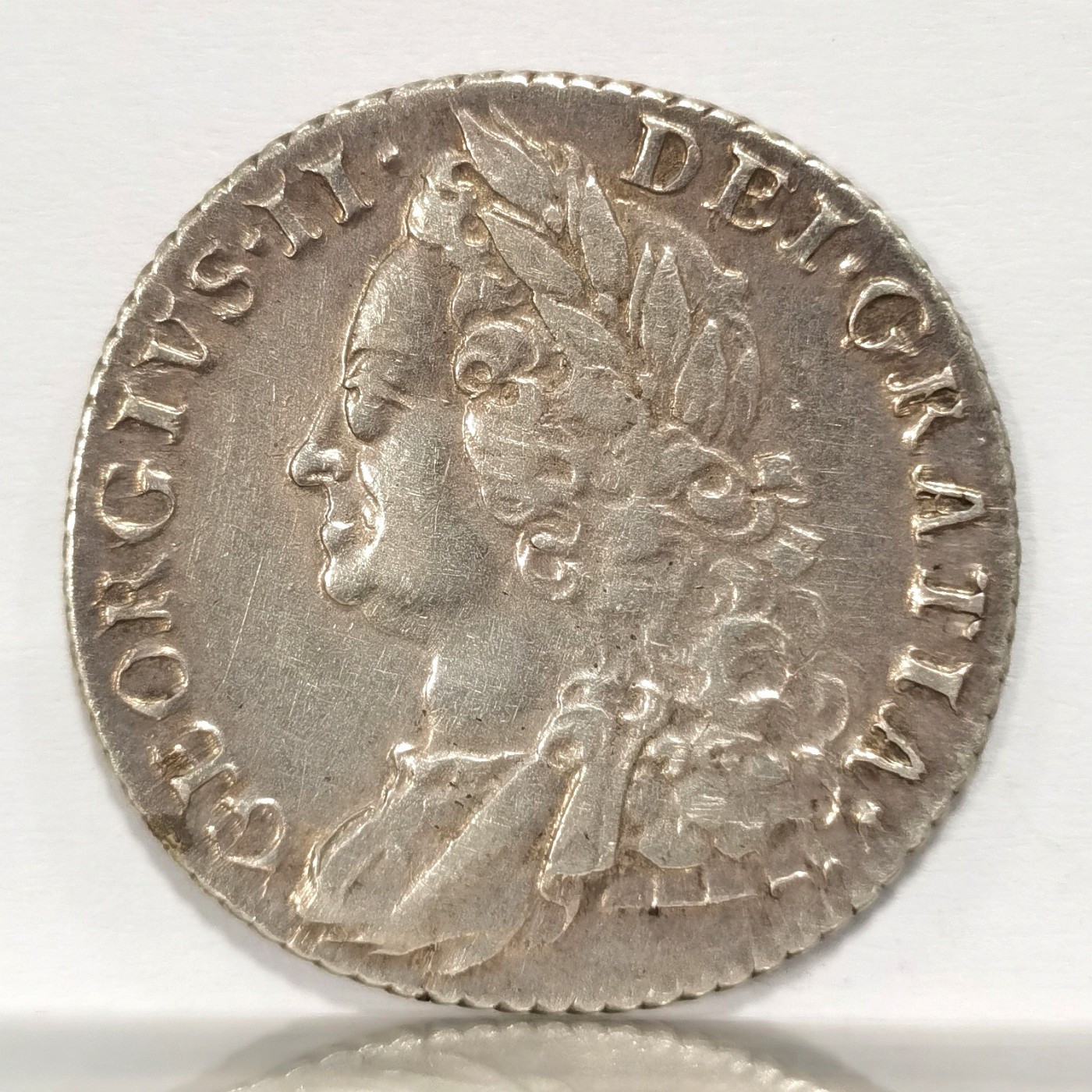 博洋堂世界钱币拍卖第047期（全场包邮） 英国1758年乔治二世1先令原味老包浆