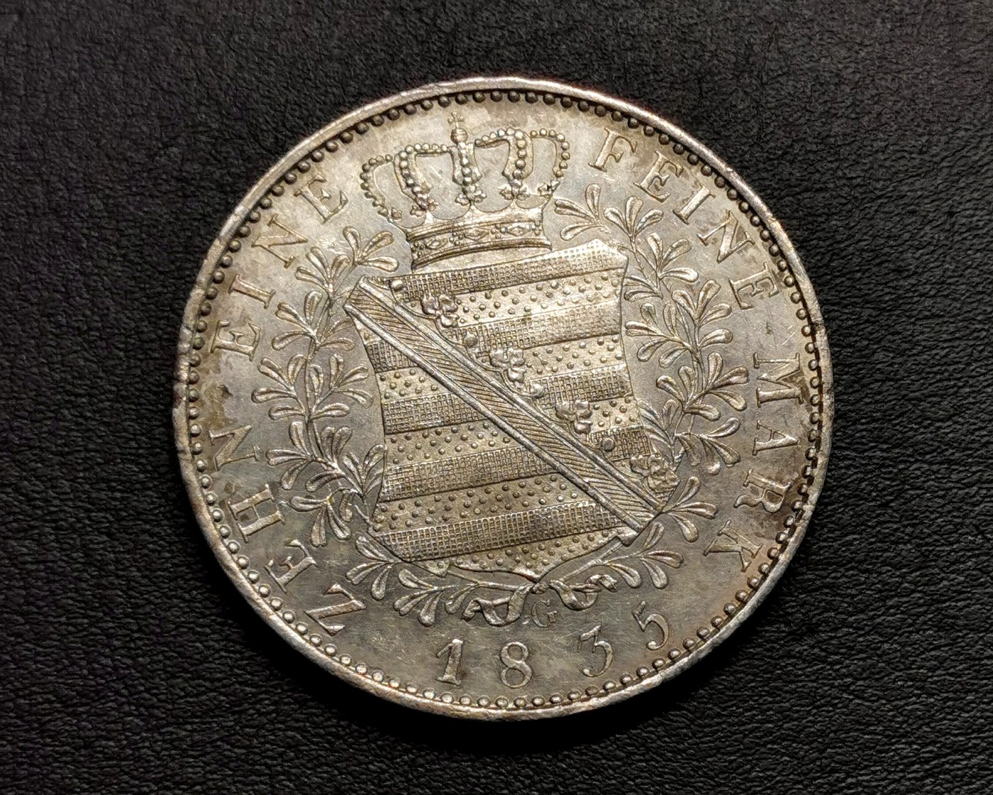 凡希社世界钱币微拍第二百五十期 1835萨克森泰勒 细节极好有老洗