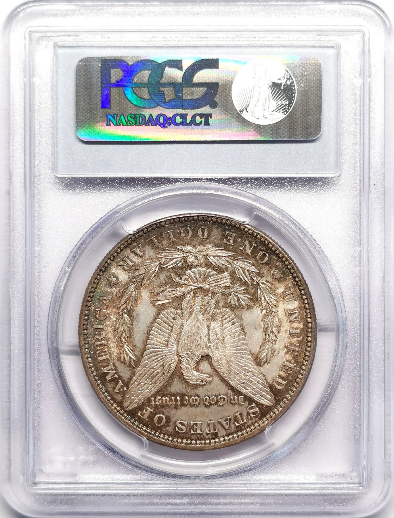 凡希社世界钱币微拍第二百五十期 1885美国摩根壹元PCGS-MS63青绿山水彩～