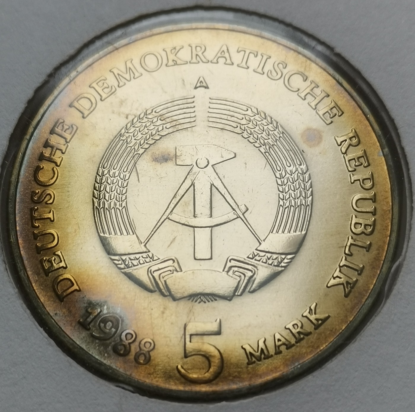 瓶子🏺第113期拍卖会  1988年德国发行柏林勃兰登堡门开放纪念币·奖  原封