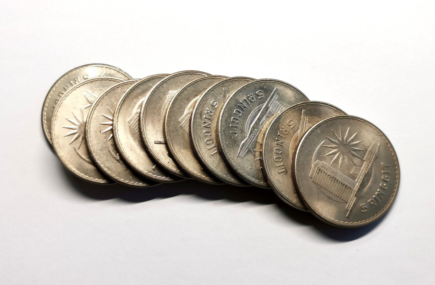 凡希社世界钱币微拍第二百五十期 马来西亚5林吉特十枚一组BU