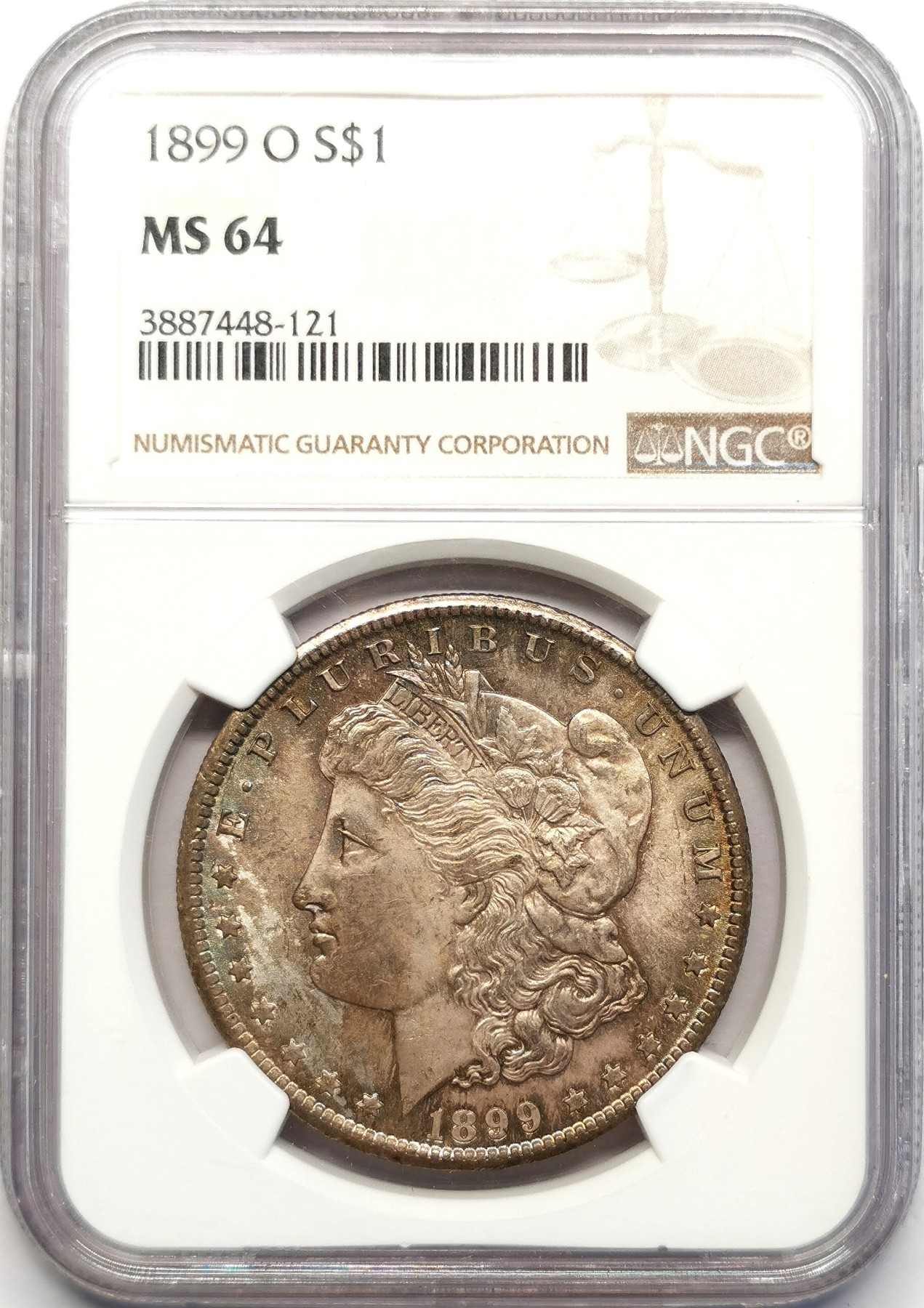 凡希社世界钱币微拍第二百五十期 1899O美国摩根壹元NGC-MS64