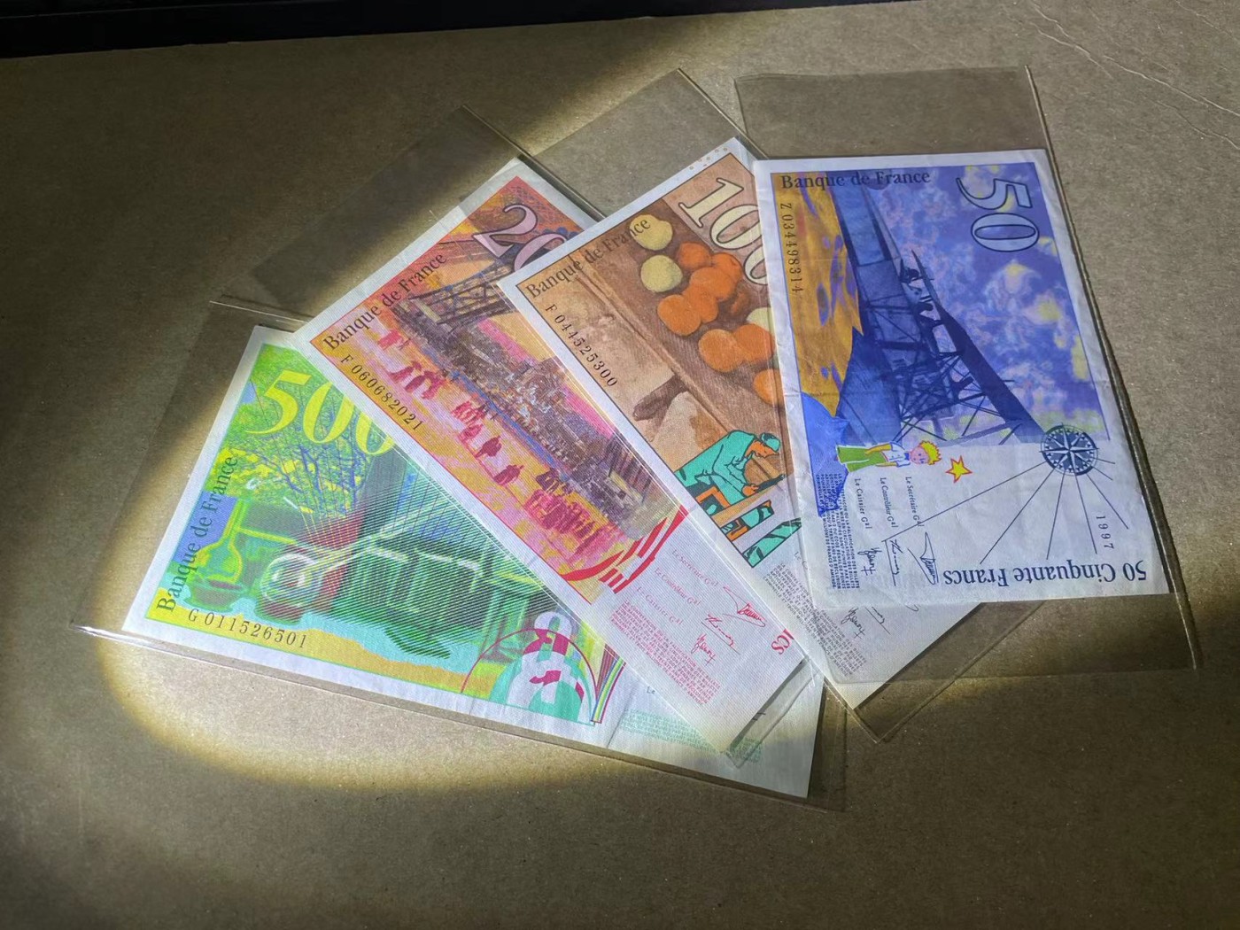 【Blue Auction】✨世界纸币精拍第380期【精】 【一组4张】法国 末版50-500法郎 品相如图