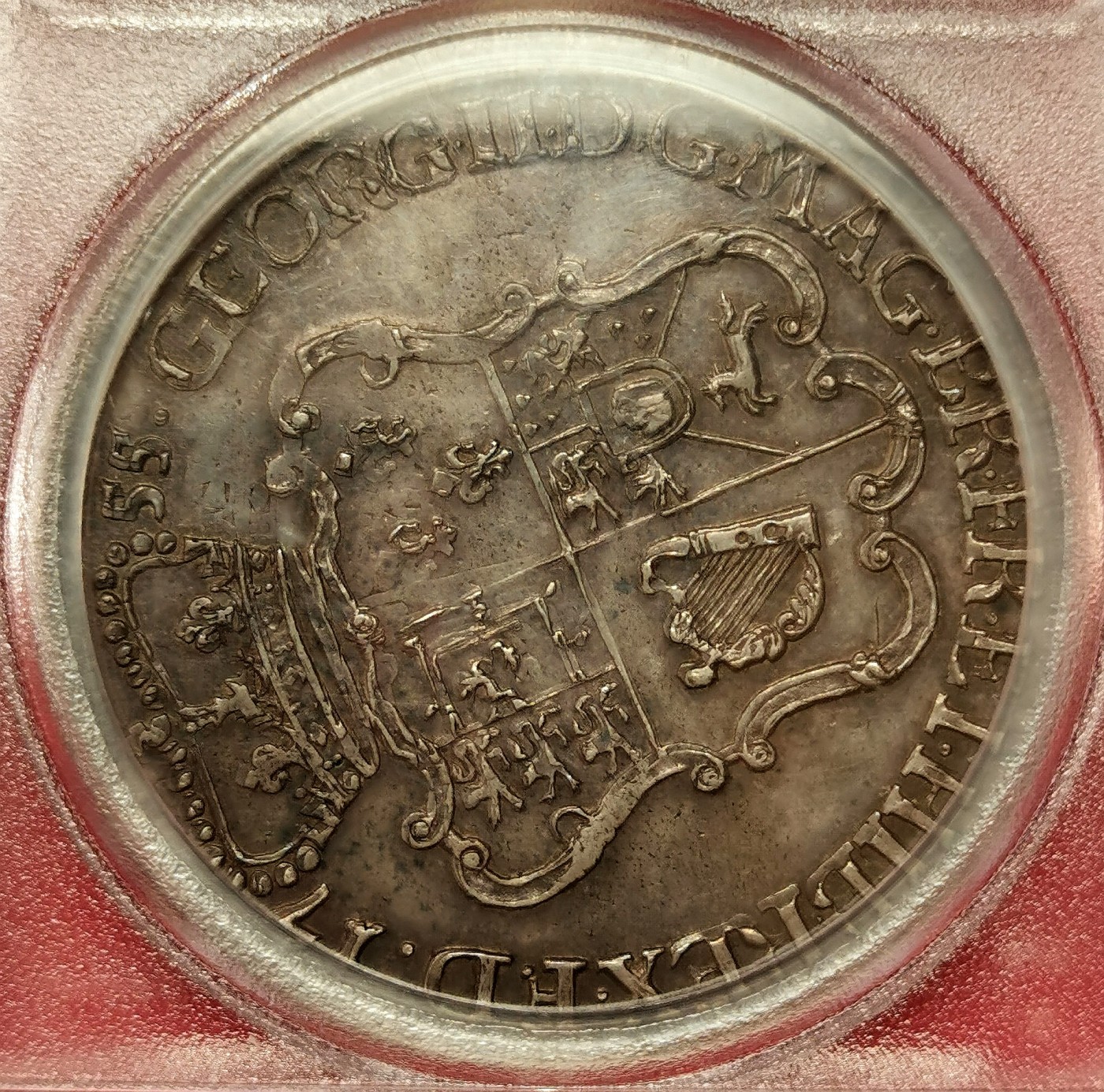 凡希社世界钱币微拍第二百五十期 荐！1755布伦瑞克吕内堡汉诺威 野人大型泰勒PCGS-MS62收藏级品质！