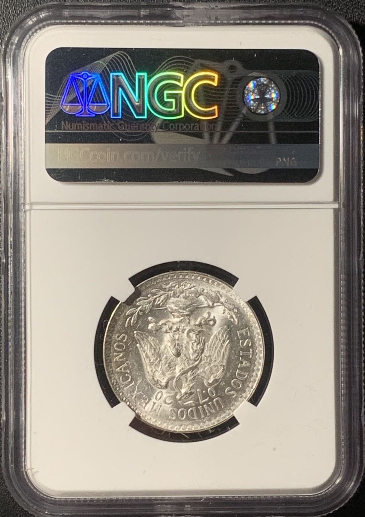 紫瑗钱币——第315期拍卖 墨西哥 1943年 M版 鹰洋 50分 银币 NGC MS64