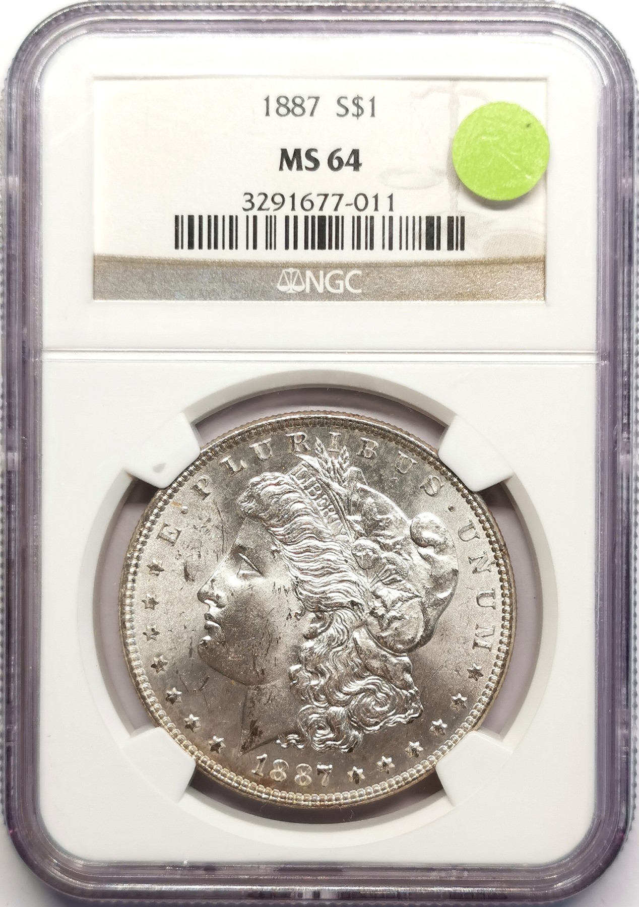 凡希社世界钱币微拍第二百五十期 1887美国摩根壹元NGC-MS64