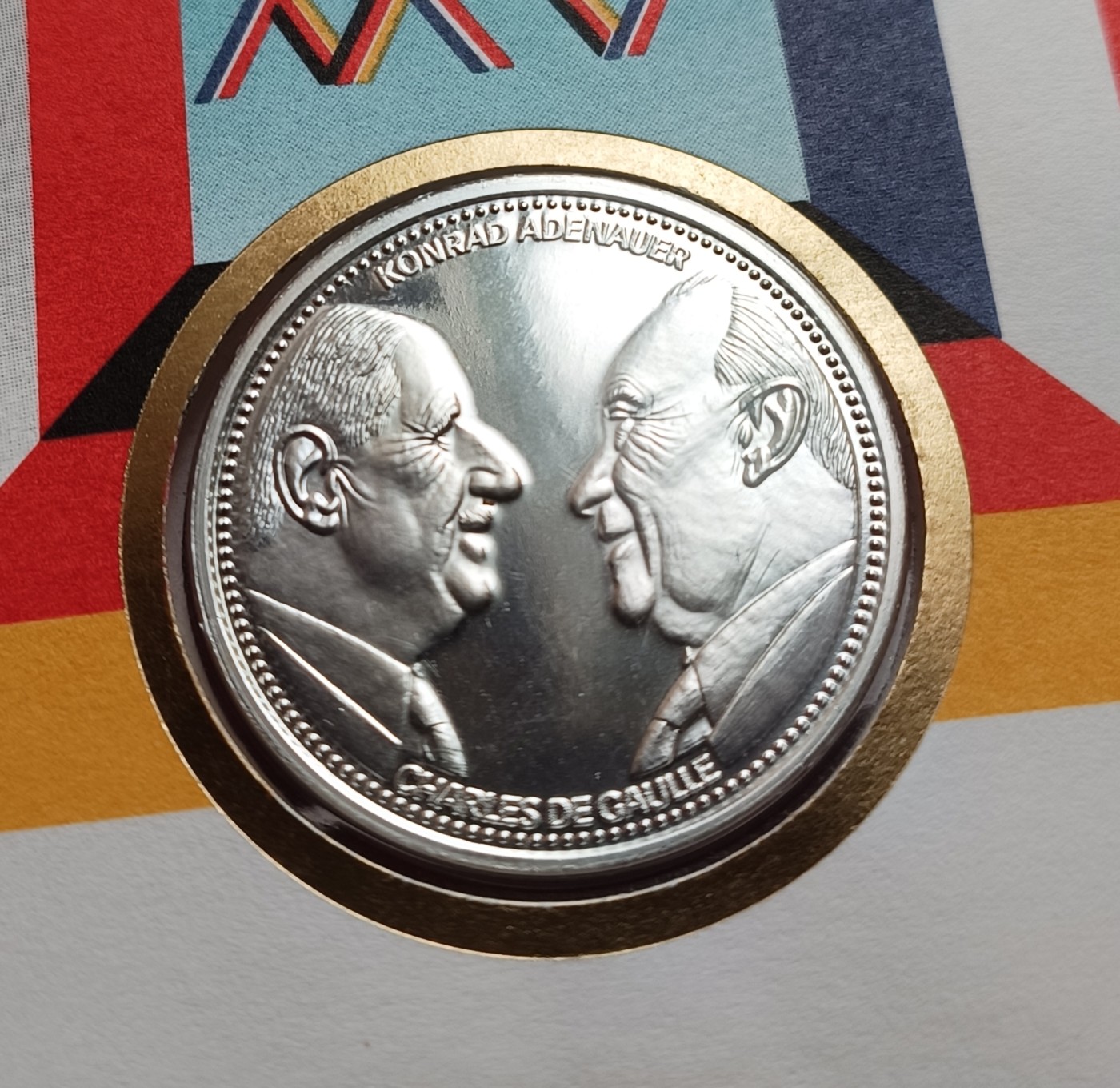 瓶子🏺第113期拍卖会  德法合作25年纪念章  邮封