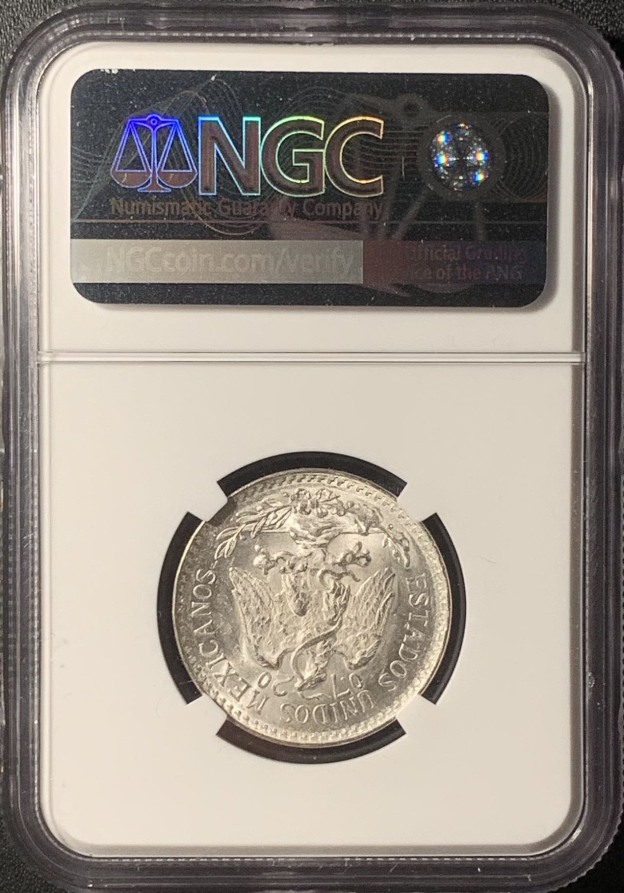 紫瑗钱币——第315期拍卖 墨西哥 1943年 M版 鹰洋 50分 银币 NGC MS65