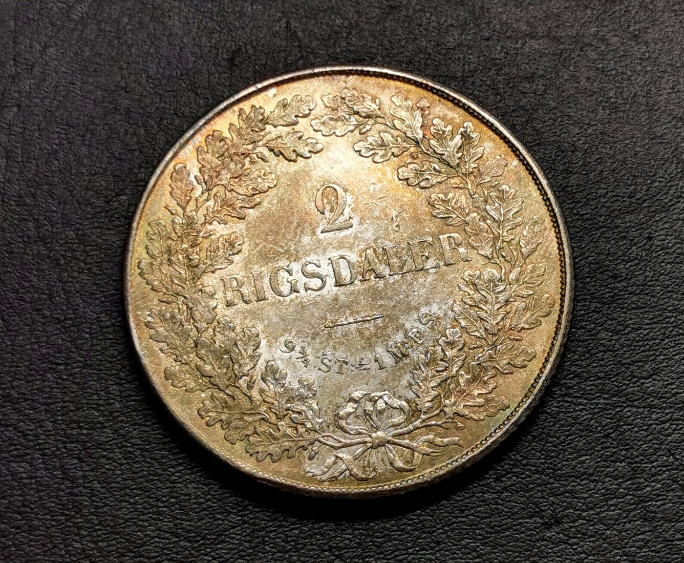 凡希社世界钱币微拍第二百五十期 1854丹麦RIKSDALER大银XF/AU