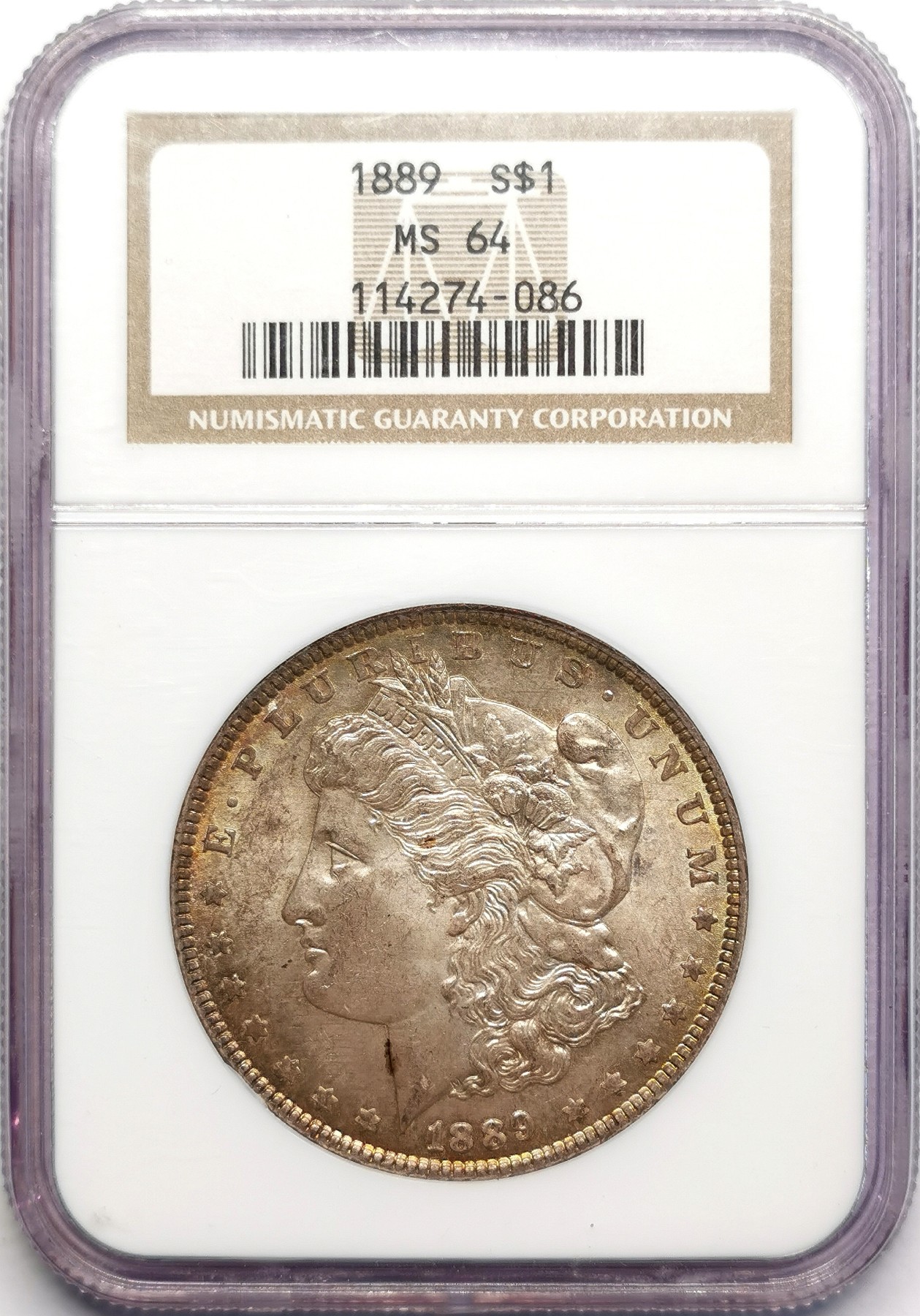 凡希社世界钱币微拍第二百五十期 1889美国摩根壹元NGC-MS64