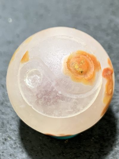 精美冰飘糖心料战国红玛瑙手工俏色巧雕太极阴阳鱼意境珠一颗！ - 精美冰飘糖心料战国红玛瑙手工俏色巧雕太极阴阳鱼意境珠一颗！