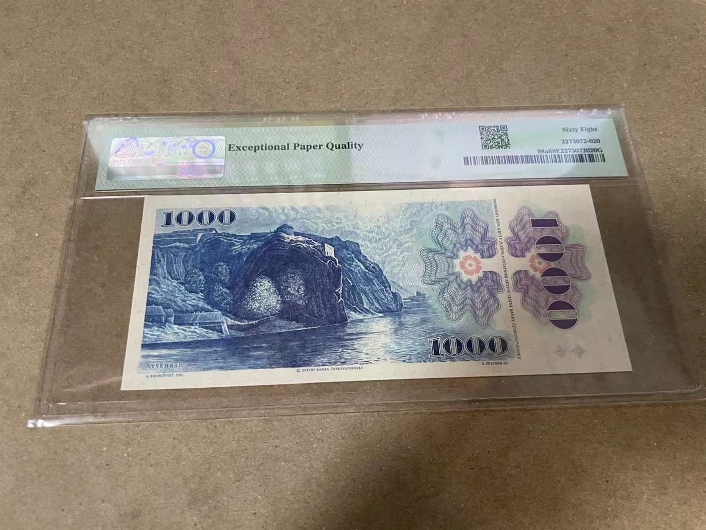 【Blue Auction】✨世界纸币精拍第380期【精】 【无47】捷斯 1985年1000克朗 PMG68EPQ 超高分 